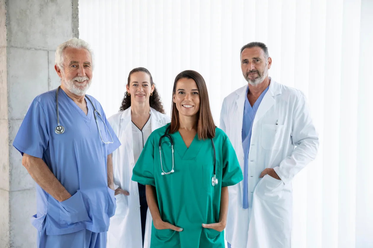 a group of doctors: MD, DO, DC, NP, RNC, ND, CNM or PHARMD